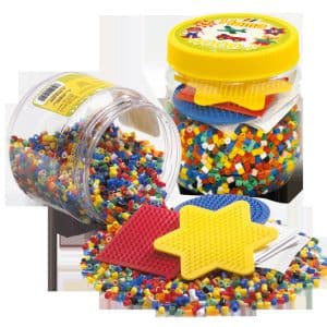 צנצנת 4000 חרוזים+3 לוחות