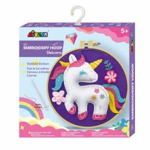 יצירת חד קרן בתפירה על מסגרת עגולה