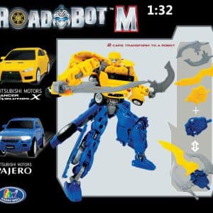 זוג מכוניות מיצובישי מתאחדים לרובוט