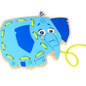 חיות מעץ השחלת שרוכים