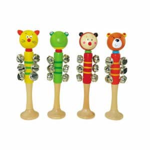 ידית פעמונים מעץ חיות מעץ