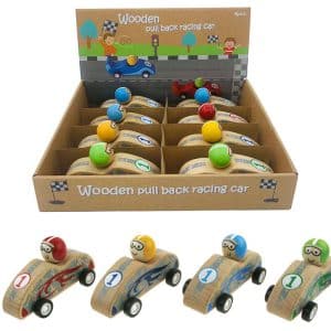 מכונית מירוץ מעץ משיכה לאחור