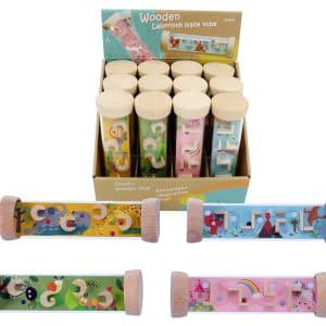 מבוך כדורים דו צדדי בגליל עץ