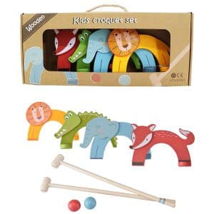 ערכת קריקט מעץ בקופסא