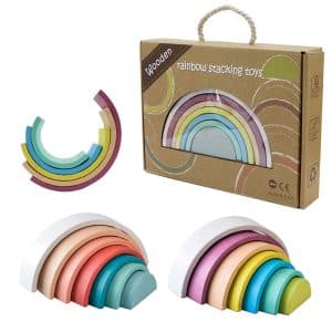 משחק 7 קשתות עץ צבעוניות