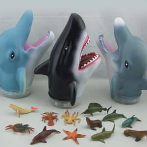 ראש כריש/דולפין+12 מיני חיות ים