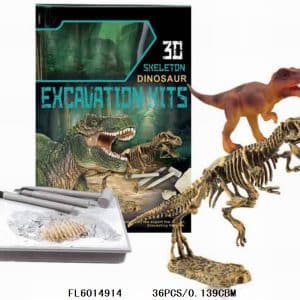 ערכת ארכיאולוגיה תלת מימד כולל דמות דינוזאור