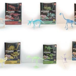 דינוזאור+שלד דינוזאור זוהר בחושך