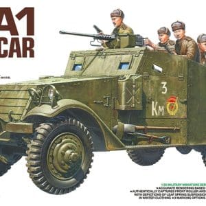 מודל להרכבה - רכב סיור משוריין אמריקאי M3A1 SCOUT CAR 1\35 טאמיה 5835363