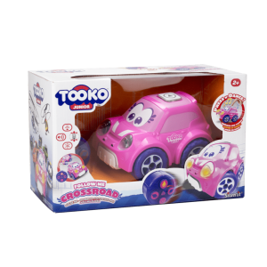 מכונית פעלולים על שלט ורודה עם מצב עקוב אחרי