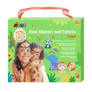 ערכת 16 מדבקות פנים+100 קעקועים