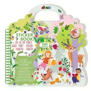 חוברת תלת מימד עם 300 מדבקות בנושא יער