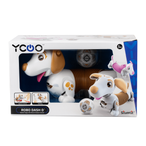 כלב תחש רובוטי רודף אחרי כדור