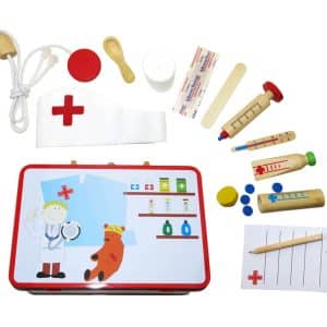 סט רופא מעץ ומבד במזוודה 3522083