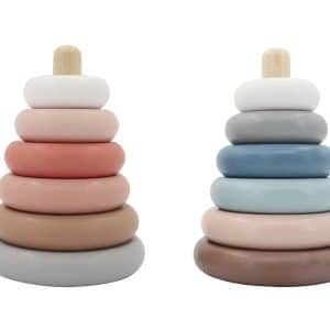 מגדל טבעות מעץ