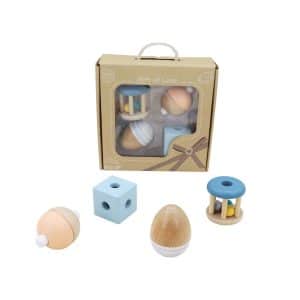 מארז 4 צעצועי עץ לתינוק בקופסה 3523672