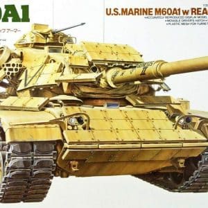 מודל להרכבה טאמיה – טנק אמריקאי M60A1 עם מיגון ריאקטיבי בקנה מידה 1:35