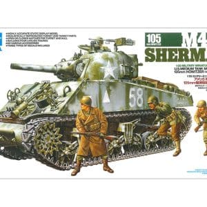 Tamiya – U.S. Medium Tank M4A3 Sherman 105mm Howitzer – קנה מידה 1/35 35251