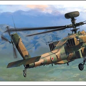מודל להרכבה של מסוק אפאצי לונגבו AH-64D  של הצבא היפני 1\48 הסגאווה 047242