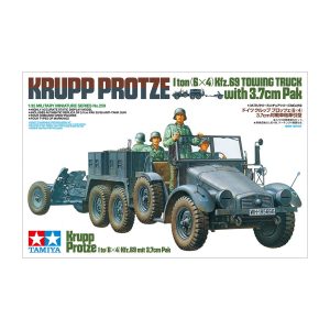 מודל להרכבה טאמיה – משאית גרירה גרמנית Krupp Protze Kfz.69 עם תותח נ״ט 3.7 ס״מ בקנה מידה 1:35 – 5835259