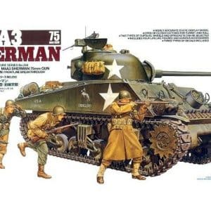 מודל להרכבה טאמיה – טנק אמריקאי M4A3 Sherman עם תותח 75 מ״מ, גרסה מאוחרת בקנה מידה 1:35 – 5835250