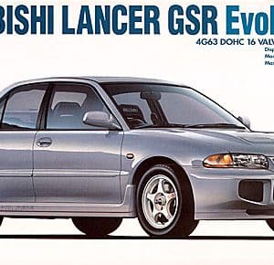 מודל להרכבה של מכונית ספורט - Mitsubishi Lancer GSR Evolution III בקנה מידה 1/24  0420708 HASEGAWA